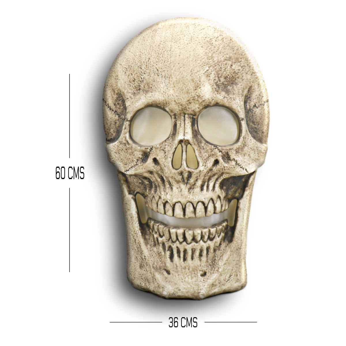 CALAVERA ANIMADA GIGANTE LED DE 60 x 36 x 16