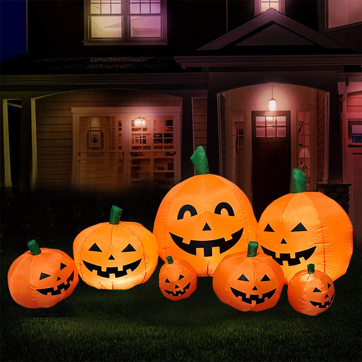 FAMILIA DE CALABAZAS INFLABLE LED 2.2M