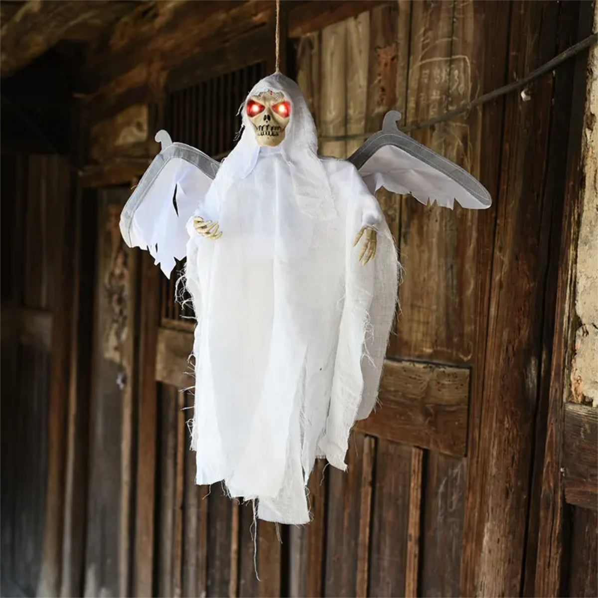 FANTASMA CON ALAS ANIMATRONICS BLANCO