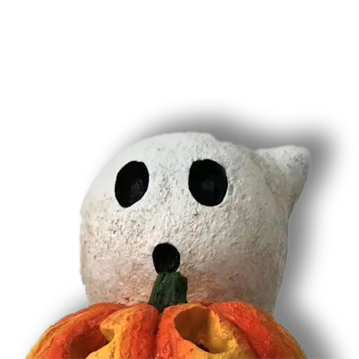 FANTASMA CON CALABAZA DE RESINA LED