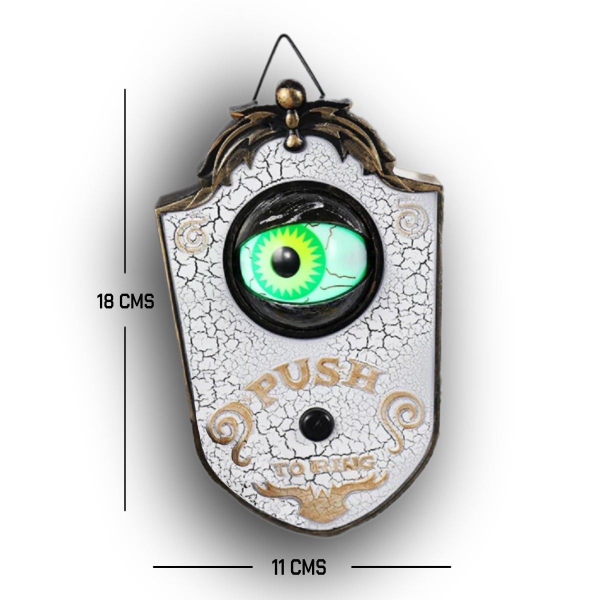 TIMBRE DE PUERTA OJO ANIMADO BLANCO CON NEGRO